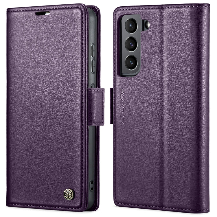 For Samsung Galaxy S21+ 5G CaseMe 023 Butterfly Buckle Litchi Texture RFID Anti-theft Leather Phone Case(Pearly Purple) - Galaxy S21+ 5G Cases by CaseMe | Online Shopping South Africa | PMC Jewellery | Buy Now Pay Later Mobicred