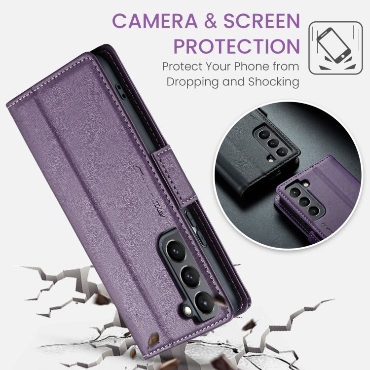 For Samsung Galaxy S21+ 5G CaseMe 023 Butterfly Buckle Litchi Texture RFID Anti-theft Leather Phone Case(Pearly Purple) - Galaxy S21+ 5G Cases by CaseMe | Online Shopping South Africa | PMC Jewellery | Buy Now Pay Later Mobicred