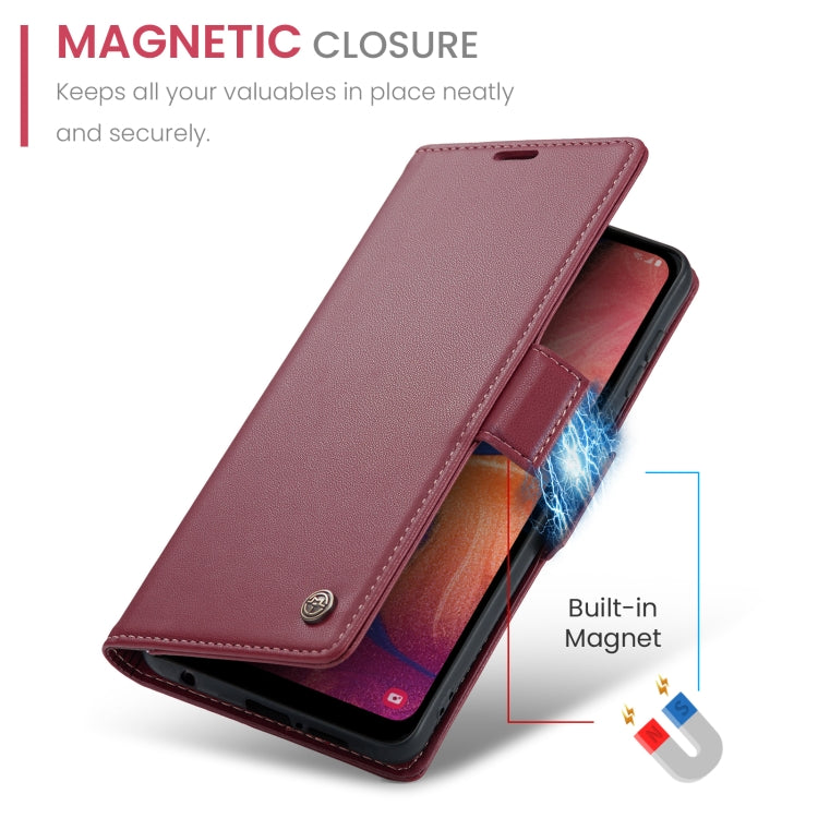 For Samsung Galaxy A40 CaseMe 023 Butterfly Buckle Litchi Texture RFID Anti-theft Leather Phone Case(Wine Red) - Galaxy Phone Cases by CaseMe | Online Shopping South Africa | PMC Jewellery | Buy Now Pay Later Mobicred