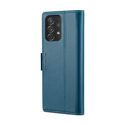 For Samsung Galaxy A72 CaseMe 023 Butterfly Buckle Litchi Texture RFID Anti-theft Leather Phone Case(Blue) - Galaxy Phone Cases by CaseMe | Online Shopping South Africa | PMC Jewellery | Buy Now Pay Later Mobicred