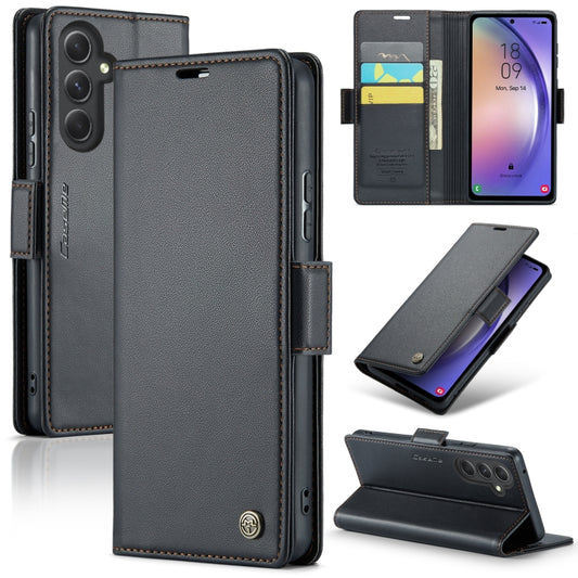 For Samsung Galaxy A54 5G CaseMe 023 Butterfly Buckle Litchi Texture RFID Anti-theft Leather Phone Case(Black) - Galaxy Phone Cases by CaseMe | Online Shopping South Africa | PMC Jewellery | Buy Now Pay Later Mobicred