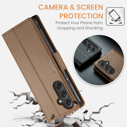 For Samsung Galaxy A54 5G CaseMe 023 Butterfly Buckle Litchi Texture RFID Anti-theft Leather Phone Case(Brown) - Galaxy Phone Cases by CaseMe | Online Shopping South Africa | PMC Jewellery | Buy Now Pay Later Mobicred