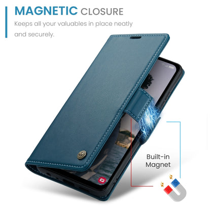 For Samsung Galaxy A15 4G/5G CaseMe 023 Butterfly Buckle Litchi Texture RFID Anti-theft Leather Phone Case(Blue) - Galaxy Phone Cases by CaseMe | Online Shopping South Africa | PMC Jewellery | Buy Now Pay Later Mobicred