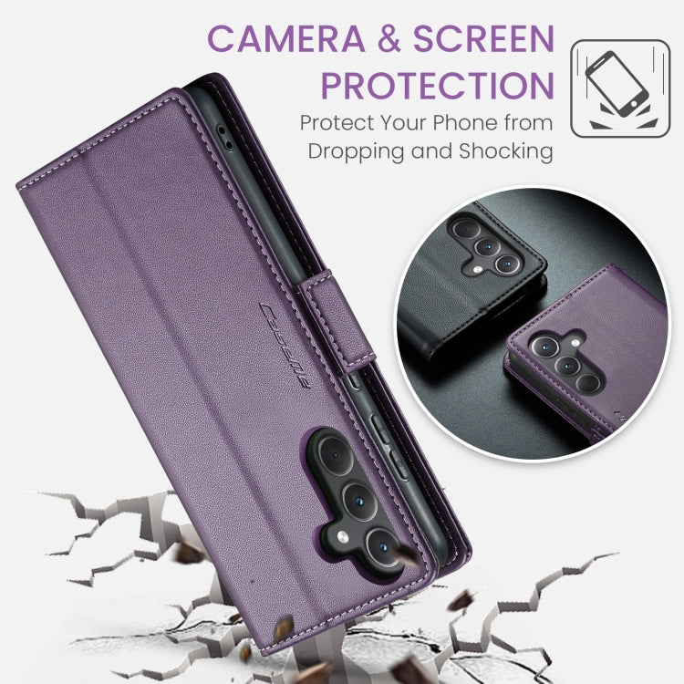 For Samsung Galaxy A35 5G CaseMe 023 Butterfly Buckle Litchi Texture RFID Anti-theft Leather Phone Case(Pearly Purple) - Galaxy Phone Cases by CaseMe | Online Shopping South Africa | PMC Jewellery | Buy Now Pay Later Mobicred