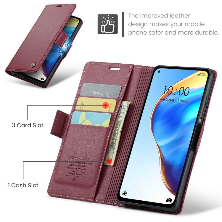 For Xiaomi Mi 10T 5G／10T Pro 5G CaseMe 023 Butterfly Buckle Litchi Texture RFID Anti-theft Leather Phone Case(Wine Red) - Xiaomi Cases by CaseMe | Online Shopping South Africa | PMC Jewellery | Buy Now Pay Later Mobicred