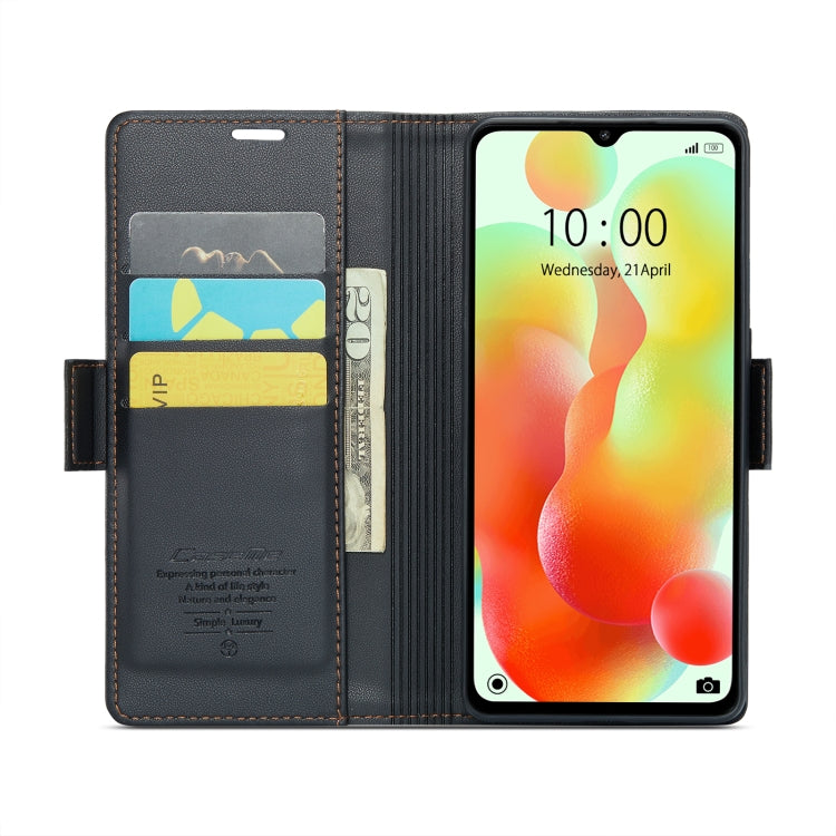 For Xiaomi Redmi 11A/12C CaseMe 023 Butterfly Buckle Litchi Texture RFID Anti-theft Leather Phone Case(Black) - Xiaomi Cases by CaseMe | Online Shopping South Africa | PMC Jewellery | Buy Now Pay Later Mobicred