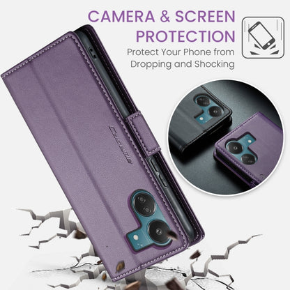 For Xiaomi Poco C65 4G CaseMe 023 Butterfly Buckle Litchi Texture RFID Anti-theft Leather Phone Case(Pearly Purple) - Xiaomi Cases by CaseMe | Online Shopping South Africa | PMC Jewellery | Buy Now Pay Later Mobicred