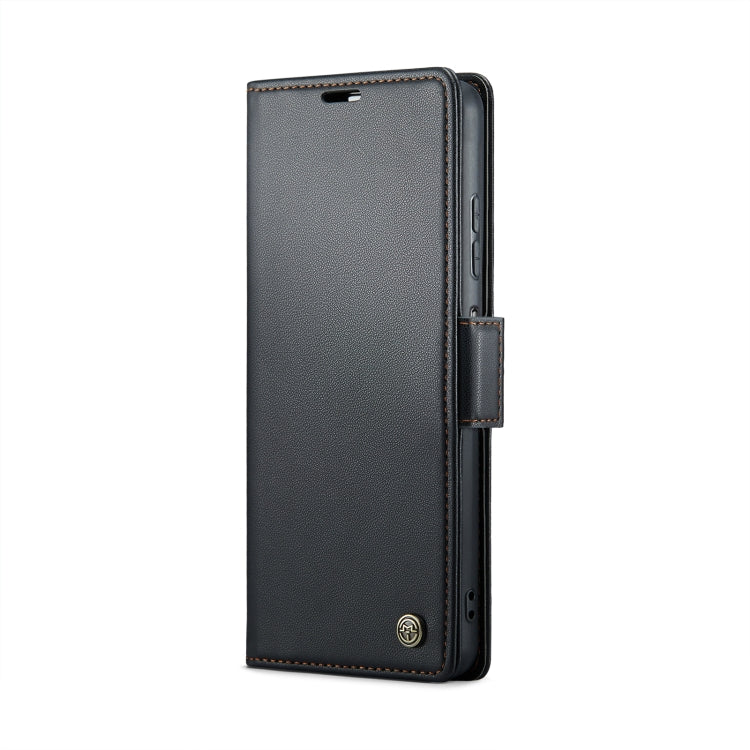 For Xiaomi Redmi Note 13 5G CaseMe 023 Butterfly Buckle Litchi Texture RFID Anti-theft Leather Phone Case(Black) - Xiaomi Cases by CaseMe | Online Shopping South Africa | PMC Jewellery | Buy Now Pay Later Mobicred