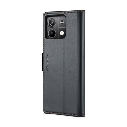 For Xiaomi Redmi Note 13 5G CaseMe 023 Butterfly Buckle Litchi Texture RFID Anti-theft Leather Phone Case(Black) - Xiaomi Cases by CaseMe | Online Shopping South Africa | PMC Jewellery | Buy Now Pay Later Mobicred