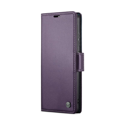 For Xiaomi Redmi Note 13 5G CaseMe 023 Butterfly Buckle Litchi Texture RFID Anti-theft Leather Phone Case(Pearly Purple) - Xiaomi Cases by CaseMe | Online Shopping South Africa | PMC Jewellery | Buy Now Pay Later Mobicred