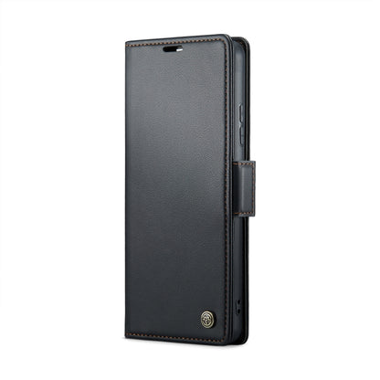 For Xiaomi Redmi Note 13 4G CaseMe 023 Butterfly Buckle Litchi Texture RFID Anti-theft Leather Phone Case(Black) - Xiaomi Cases by CaseMe | Online Shopping South Africa | PMC Jewellery | Buy Now Pay Later Mobicred