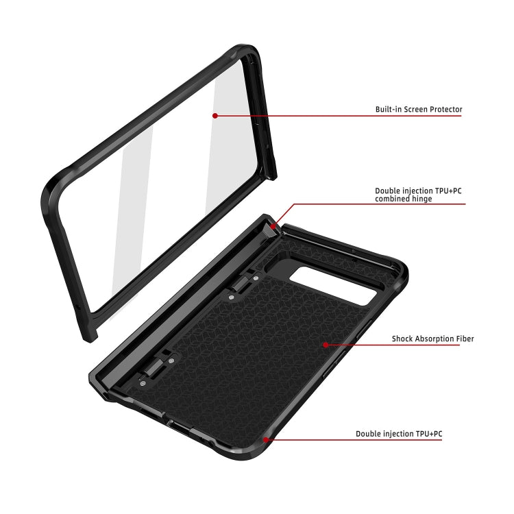 For Google Pixel Fold Twill Texture Integrated Shockproof Phone Case with Holder(Green) - Google Cases by PMC TechLife | Online Shopping South Africa | PMC TechLife | Buy Now Pay Later Mobicred