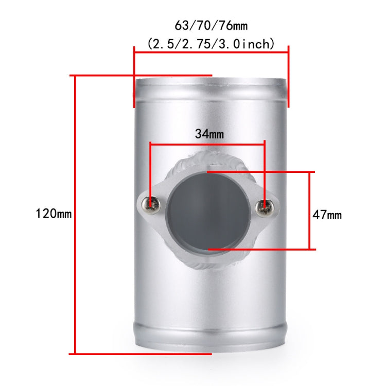 63mm XH-UN606 Car Modified Engine Air Flow Meter Flange Intake Sensor Base for Volkswagen / Nissan / Cadillac - Automobiles Sensors by PMC Jewellery | Online Shopping South Africa | PMC Jewellery | Buy Now Pay Later Mobicred