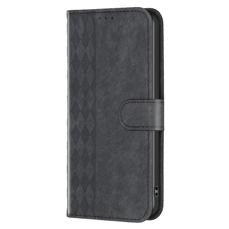 For Xiaomi Redmi Note 13 Pro+ 5G Plaid Embossed Leather Phone Case(Black) - Note 13 Pro+ Cases by PMC Jewellery | Online Shopping South Africa | PMC Jewellery | Buy Now Pay Later Mobicred