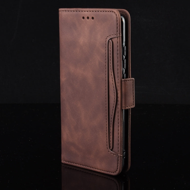 For Google Pixel 9 Pro Skin Feel Calf Texture Card Slots Leather Phone Case(Brown) - Google Cases by PMC Jewellery | Online Shopping South Africa | PMC Jewellery | Buy Now Pay Later Mobicred