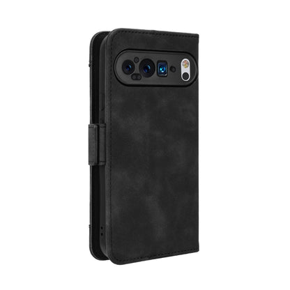 For Google Pixel 9 Skin Feel Calf Texture Card Slots Leather Phone Case(Black) - Google Cases by PMC Jewellery | Online Shopping South Africa | PMC Jewellery | Buy Now Pay Later Mobicred