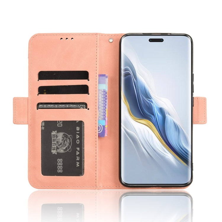 For Honor Magic6 Pro Skin Feel Calf Texture Card Slots Leather Phone Case(Pink) - Honor Cases by PMC Jewellery | Online Shopping South Africa | PMC Jewellery | Buy Now Pay Later Mobicred