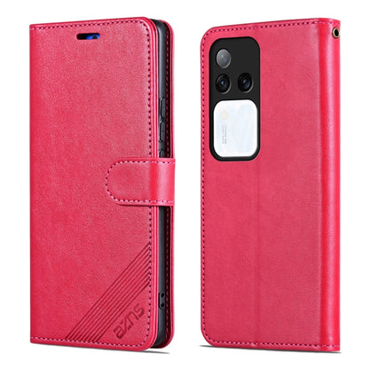 For vivo S18 Pro AZNS Sheepskin Texture Flip Leather Phone Case(Red) - vivo Cases by AZNS | Online Shopping South Africa | PMC Jewellery | Buy Now Pay Later Mobicred