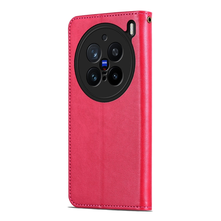 For vivo X200 Pro AZNS Sheepskin Texture Flip Leather Phone Case(Red) - X200 Pro Cases by AZNS | Online Shopping South Africa | PMC Jewellery | Buy Now Pay Later Mobicred