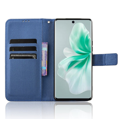 For vivo S18 5G / S18 Pro 5G Diamond Texture Leather Phone Case(Blue) - S18 Pro Cases by PMC Jewellery | Online Shopping South Africa | PMC Jewellery | Buy Now Pay Later Mobicred