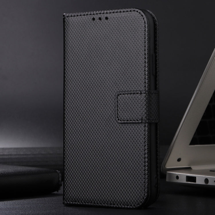 For Tecno Spark Go 2024 Diamond Texture Leather Phone Case(Black) - Tecno Cases by PMC Jewellery | Online Shopping South Africa | PMC Jewellery | Buy Now Pay Later Mobicred
