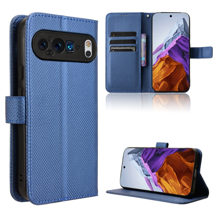 For Google Pixel 9 Pro Diamond Texture Leather Phone Case(Blue) - Google Cases by PMC Jewellery | Online Shopping South Africa | PMC Jewellery | Buy Now Pay Later Mobicred