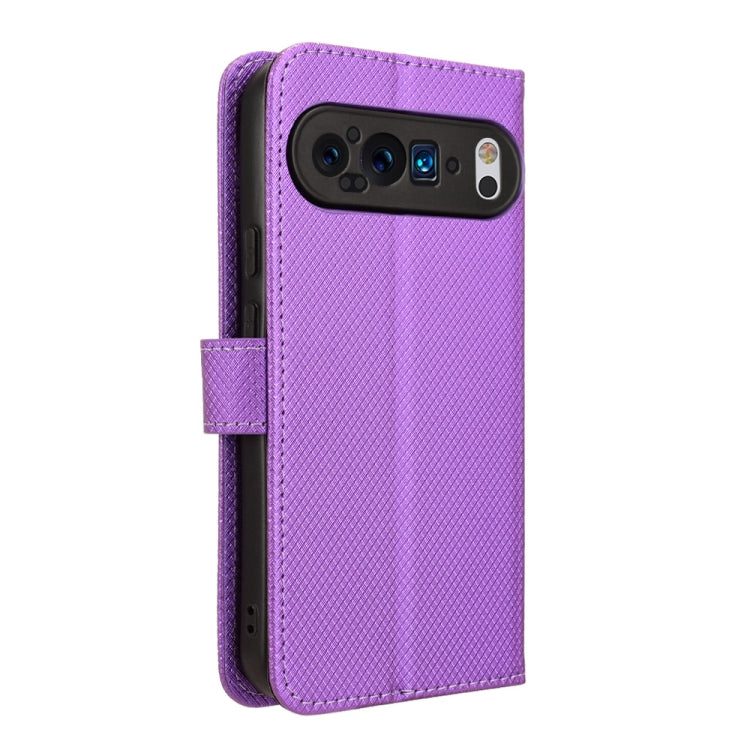 For Google Pixel 9 Diamond Texture Leather Phone Case(Purple) - Google Cases by PMC Jewellery | Online Shopping South Africa | PMC Jewellery | Buy Now Pay Later Mobicred