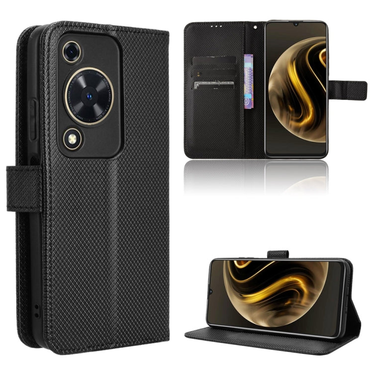 For Huawei nova Y72 4G Diamond Texture Leather Phone Case(Black) - Huawei Cases by PMC TechLife | Online Shopping South Africa | PMC TechLife | Buy Now Pay Later Mobicred