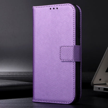 For Honor Magic6 Pro Diamond Texture Leather Phone Case(Purple) - Honor Cases by PMC Jewellery | Online Shopping South Africa | PMC Jewellery | Buy Now Pay Later Mobicred