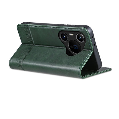 For Huawei Pura 70 Pro / 70 Pro+ Fine Hole AZNS Magnetic Calf Texture Flip Leather Phone Case(Dark Green) - Huawei Cases by AZNS | Online Shopping South Africa | PMC Jewellery | Buy Now Pay Later Mobicred