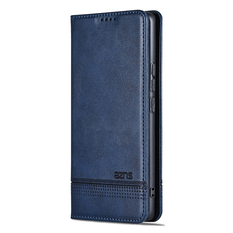 For Huawei Pura 70 Fine Hole AZNS Magnetic Calf Texture Flip Leather Phone Case(Dark Blue) - Huawei Cases by AZNS | Online Shopping South Africa | PMC Jewellery | Buy Now Pay Later Mobicred