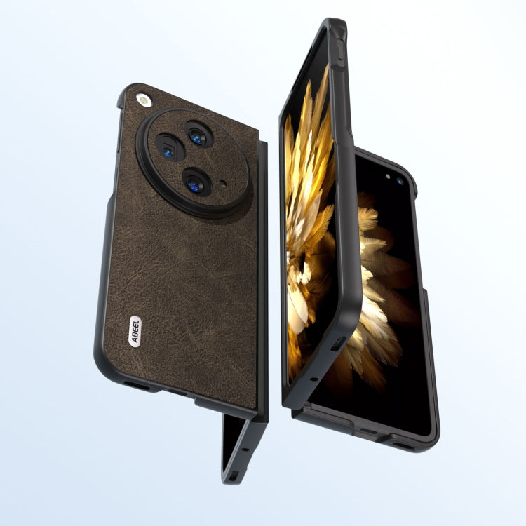 For OPPO Find N3 / OnePlus Open ABEEL Dream Litchi Texture PU Phone Case(Khaki) - Find N3 Cases by PMC TechLife | Online Shopping South Africa | PMC TechLife | Buy Now Pay Later Mobicred