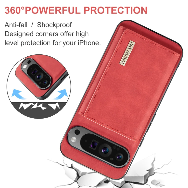 For Google Pixel 9 Pro XL DG.MING M1 Series 3-Fold Multi Card Wallet + Magnetic Phone Case(Red) - Google Cases by DG.MING | Online Shopping South Africa | PMC Jewellery | Buy Now Pay Later Mobicred