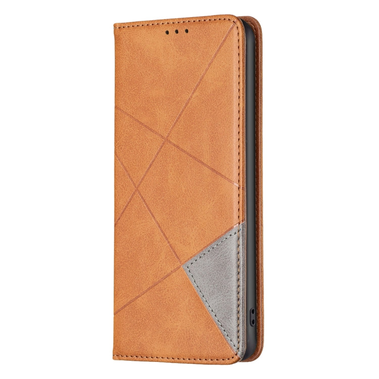 For Xiaomi Redmi Note 13 Pro 5G Rhombus Texture Magnetic Leather Phone Case(Yellow) - Xiaomi Cases by PMC TechLife | Online Shopping South Africa | PMC TechLife | Buy Now Pay Later Mobicred