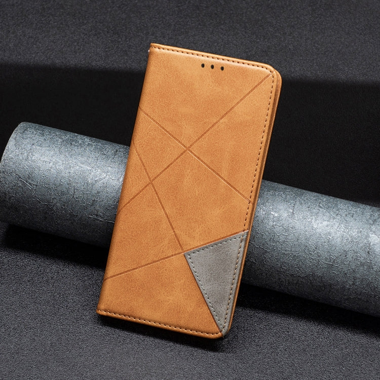 For Xiaomi Redmi Note 13 Pro 5G Rhombus Texture Magnetic Leather Phone Case(Yellow) - Xiaomi Cases by PMC TechLife | Online Shopping South Africa | PMC TechLife | Buy Now Pay Later Mobicred