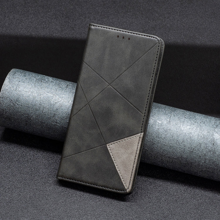 For Xiaomi Redmi Note 13 Pro+ 5G Rhombus Texture Magnetic Leather Phone Case(Black) - Xiaomi Cases by PMC TechLife | Online Shopping South Africa | PMC TechLife | Buy Now Pay Later Mobicred