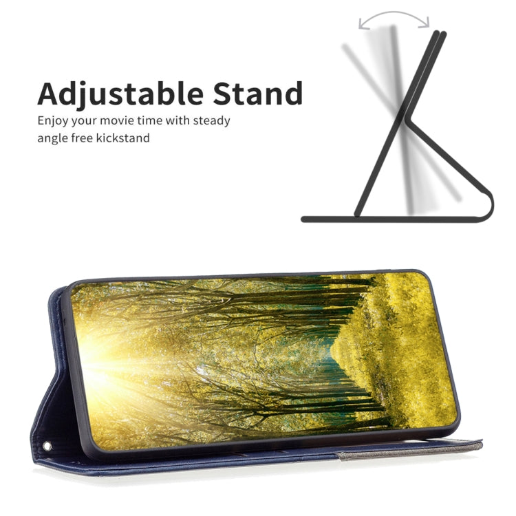 For Xiaomi Redmi Note 13 Rhombus Texture Magnetic Leather Phone Case(Blue) - Xiaomi Cases by PMC TechLife | Online Shopping South Africa | PMC TechLife | Buy Now Pay Later Mobicred