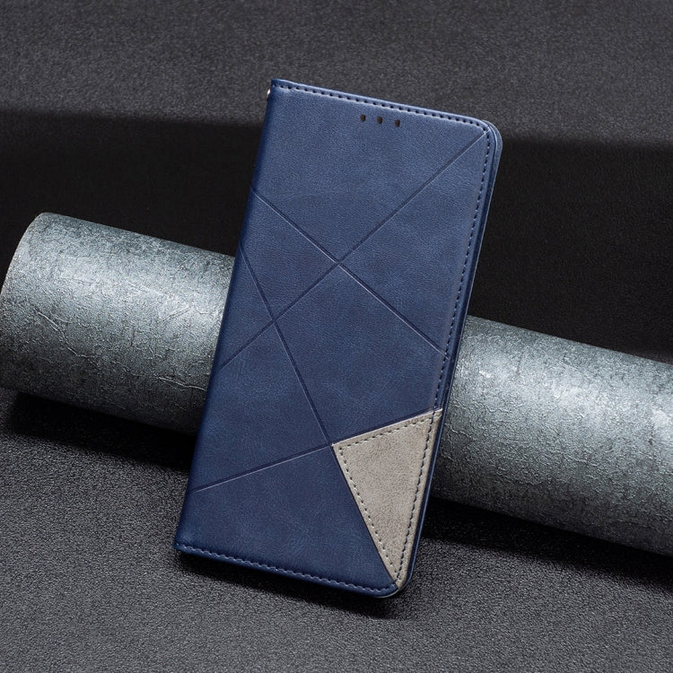 For Xiaomi Redmi Note 13 Rhombus Texture Magnetic Leather Phone Case(Blue) - Xiaomi Cases by PMC TechLife | Online Shopping South Africa | PMC TechLife | Buy Now Pay Later Mobicred