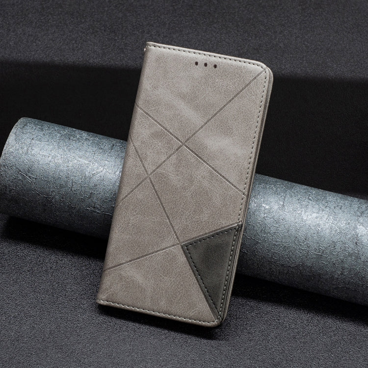 For Xiaomi Redmi K70 / K70 Pro Rhombus Texture Magnetic Leather Phone Case(Grey) - K70 Pro Cases by PMC Jewellery | Online Shopping South Africa | PMC Jewellery | Buy Now Pay Later Mobicred