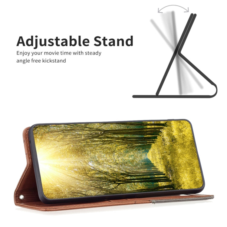 For Xiaomi Redmi A3 Rhombus Texture Magnetic Leather Phone Case(Brown) - Xiaomi Cases by PMC TechLife | Online Shopping South Africa | PMC TechLife | Buy Now Pay Later Mobicred