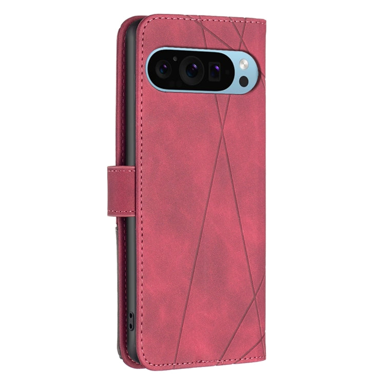 For Google Pixel 9 Magnetic Buckle Rhombus Texture Leather Phone Case(Red) - Google Cases by PMC Jewellery | Online Shopping South Africa | PMC Jewellery | Buy Now Pay Later Mobicred