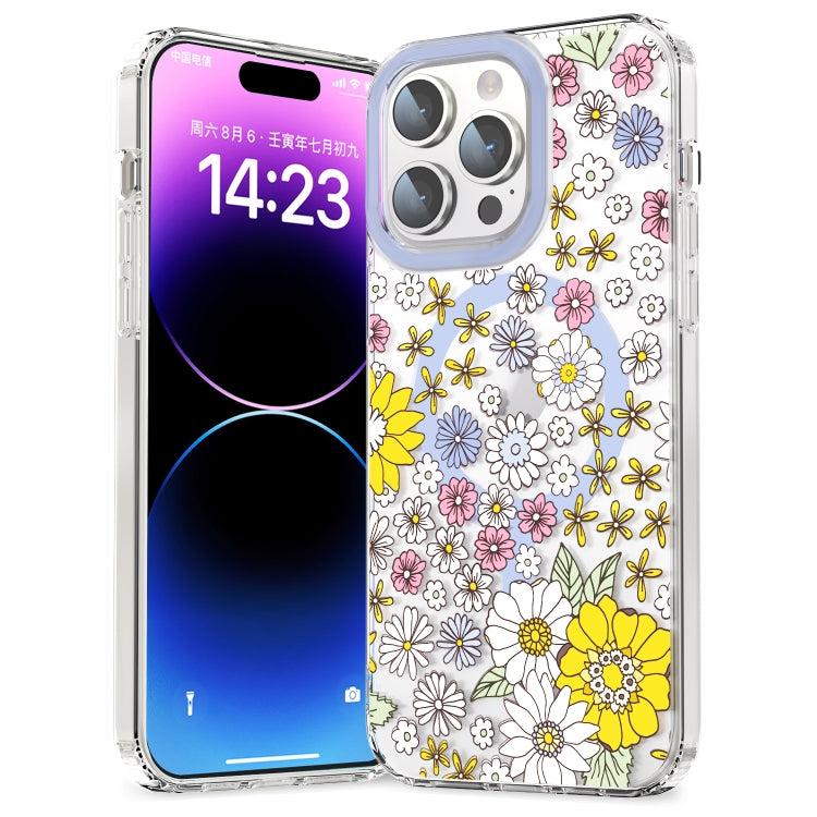 For iPhone 14 Pro Max MagSafe Magnetic TPU Phone Case(Little Flower) - iPhone 14 Pro Max Cases by PMC Jewellery | Online Shopping South Africa | PMC Jewellery