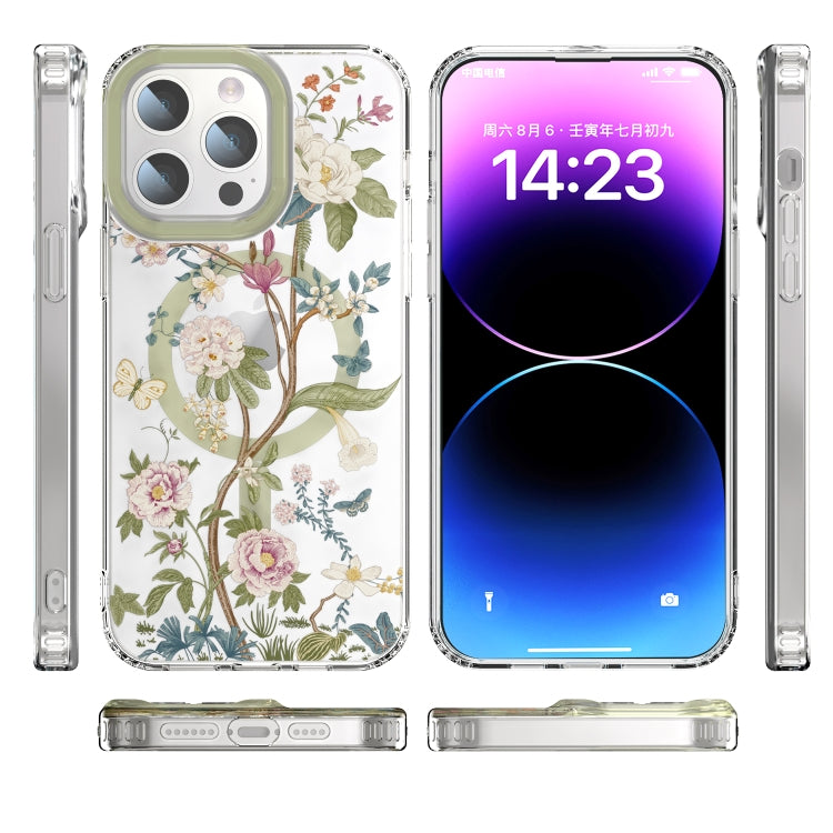 For iPhone 15 Plus MagSafe Magnetic TPU Phone Case(Blue Hydrangea Ball) - iPhone 15 Plus Cases by PMC TechLife | Online Shopping South Africa | PMC TechLife