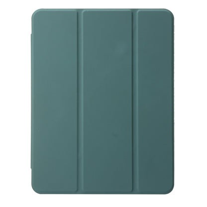 For iPad Air 11 2024 Clear Acrylic 3-Fold Leather Tablet Case(Dark Green) - iPad Air 11 2024 Cases by PMC Jewellery | Online Shopping South Africa | PMC Jewellery | Buy Now Pay Later Mobicred