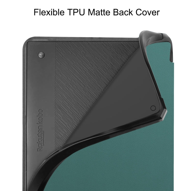 For Kobo Elipsa 2E Solid Color Deformation TPU Leather Smart Tablet Case(Green) - Others by PMC TechLife | Online Shopping South Africa | PMC TechLife | Buy Now Pay Later Mobicred