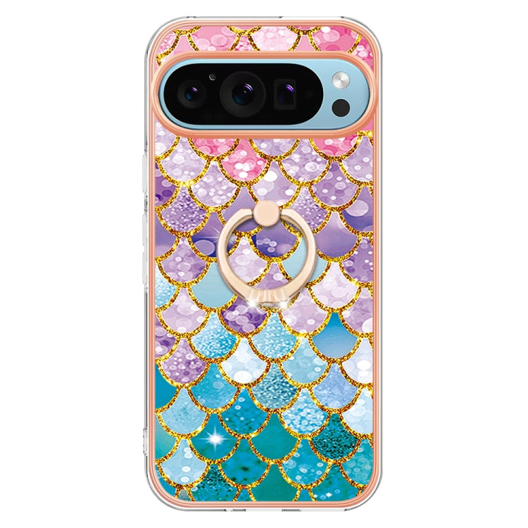 For Google Pixel 9 Pro XL Electroplating IMD TPU Phone Case with Ring(Colorful Scales) - Google Cases by PMC Jewellery | Online Shopping South Africa | PMC Jewellery | Buy Now Pay Later Mobicred