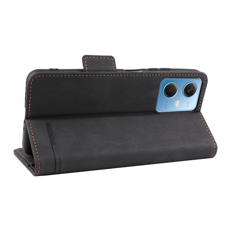 For Xiaomi Redmi Note 12 4G Magnetic Clasp Leather Phone Case(Black) - Xiaomi Cases by PMC Jewellery | Online Shopping South Africa | PMC Jewellery | Buy Now Pay Later Mobicred