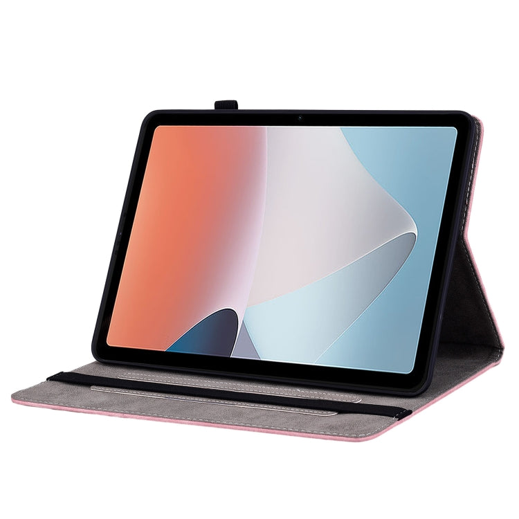 For OPPO Pad Air Butterfly Rose Embossed Leather Tablet Case(Pink) - OPPO by PMC TechLife | Online Shopping South Africa | PMC TechLife | Buy Now Pay Later Mobicred