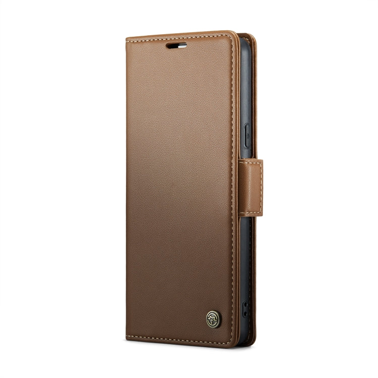 For Google Pixel 8 CaseMe 023 Butterfly Buckle Litchi Texture RFID Anti-theft Leather Phone Case(Brown) - Google Cases by CaseMe | Online Shopping South Africa | PMC Jewellery | Buy Now Pay Later Mobicred