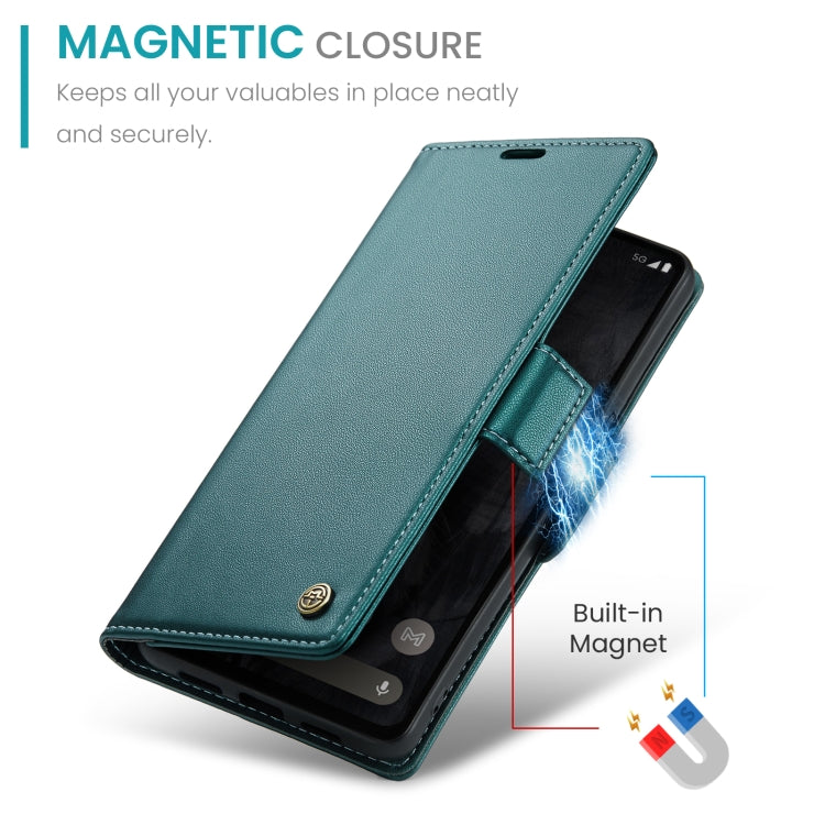 For Google Pixel 8 Pro CaseMe 023 Butterfly Buckle Litchi Texture RFID Anti-theft Leather Phone Case(Pearly Blue) - Google Cases by CaseMe | Online Shopping South Africa | PMC Jewellery | Buy Now Pay Later Mobicred